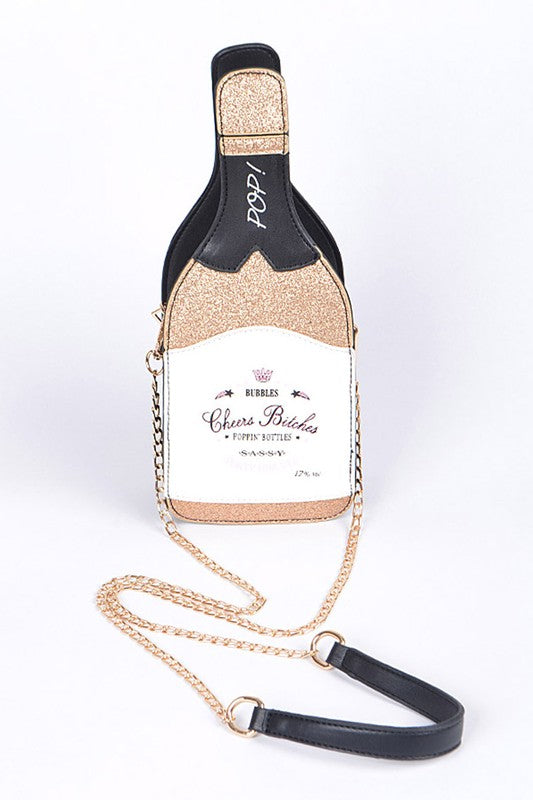 CHAMPAIGN BOTTLE ICONIC CROSSBODY BAG