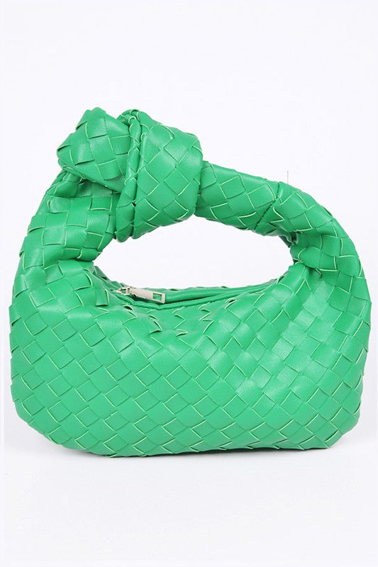 BRAIDED TOP KNOT CLUTCH BAG