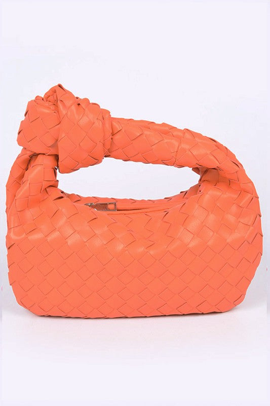 BRAIDED TOP KNOT CLUTCH BAG