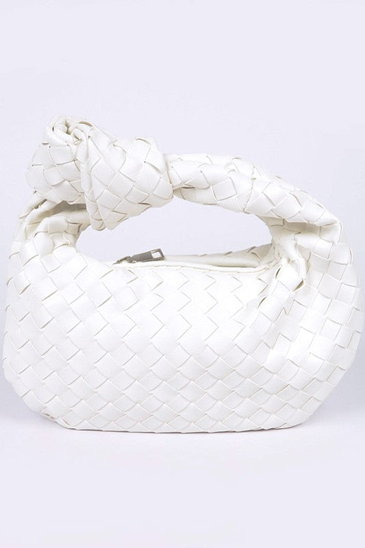 BRAIDED TOP KNOT CLUTCH BAG