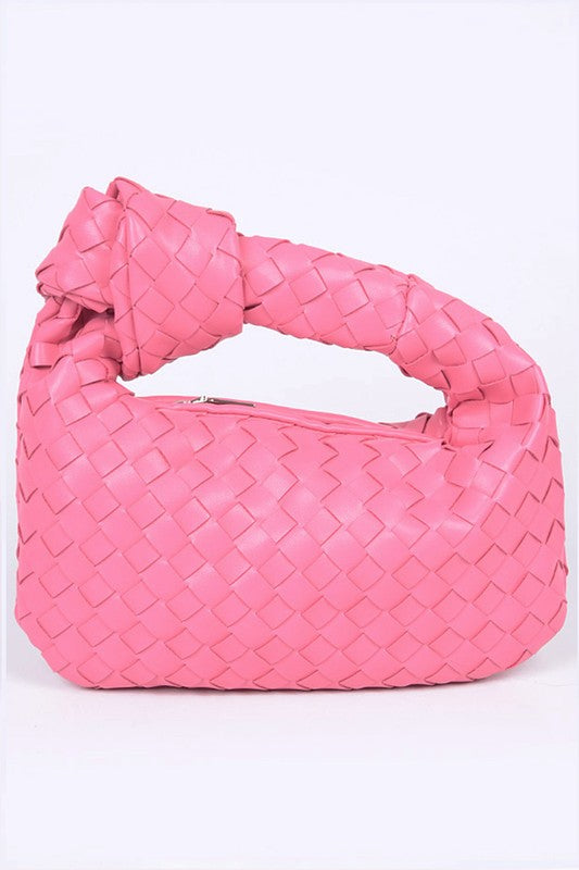 BRAIDED TOP KNOT CLUTCH BAG