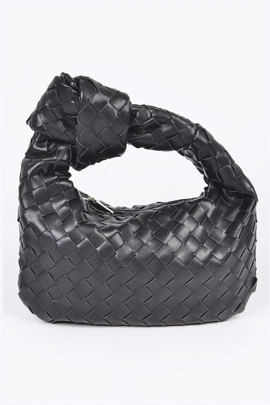 BRAIDED TOP KNOT CLUTCH BAG