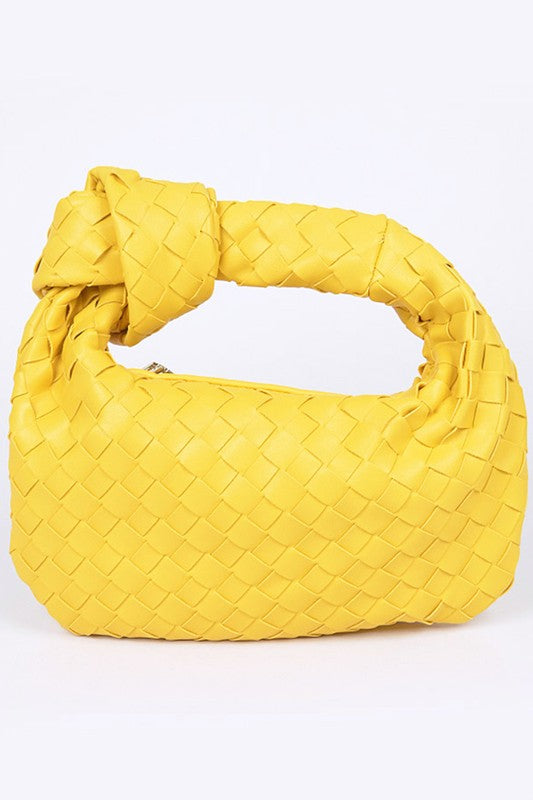 BRAIDED TOP KNOT CLUTCH BAG