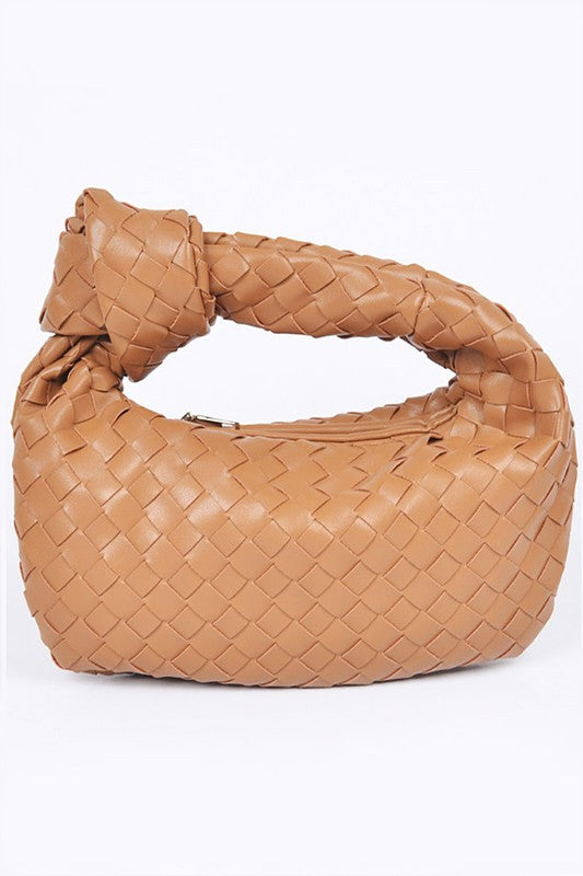 BRAIDED TOP KNOT CLUTCH BAG