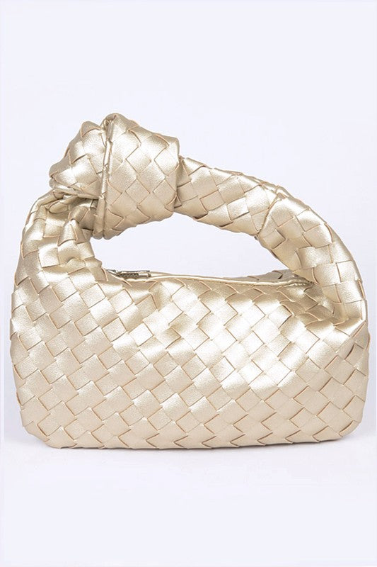 BRAIDED TOP KNOT CLUTCH BAG