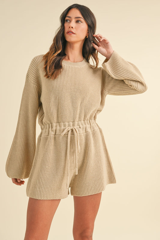 LONG SLEEVE SWEATER ROMPER