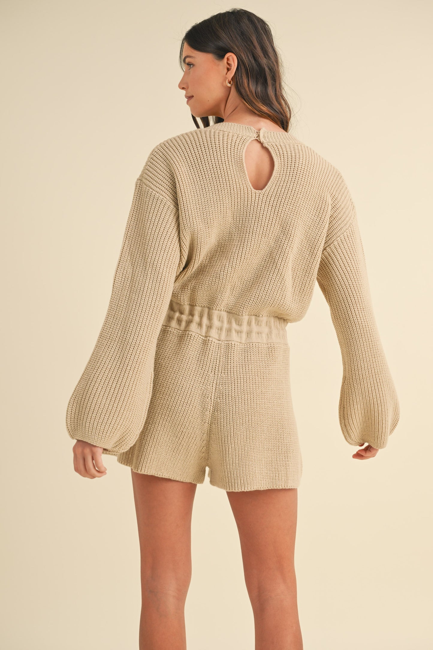 LONG SLEEVE SWEATER ROMPER