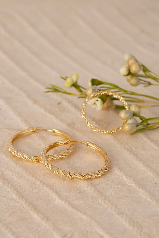 TWINE RING AND EARRING SET